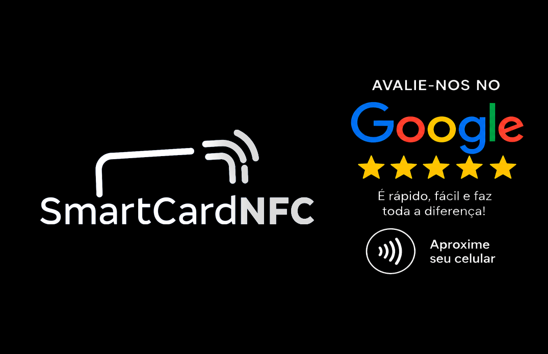 Cartão NFC Físico SmartCard NFC - Avalie-nos no Google